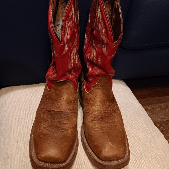 Double-H Boots® Men's 11" Domestic Wide Square Toe ICE Roper Boots Size 8D - Picture 2 of 9